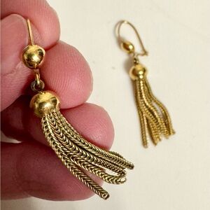 Vintage Gold Tassel Earrings